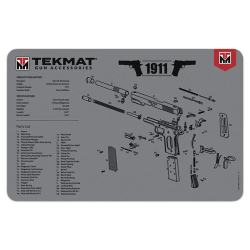 TekMat 1911 cleaning mat neoprene rubber-backed 11x17 inch grey