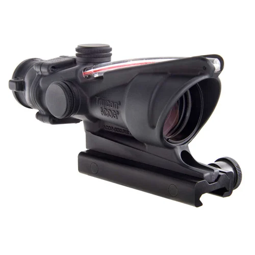 Trijicon ACOG 4x32 scope with red horseshoe/dot reticle and TA51 mount, black