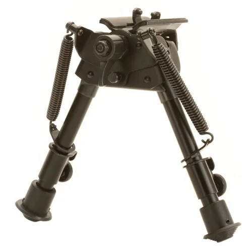 SPORT RIDGE Heavy Duty Bipod 6-9 in Matte Black pivoting swivel-stud mount