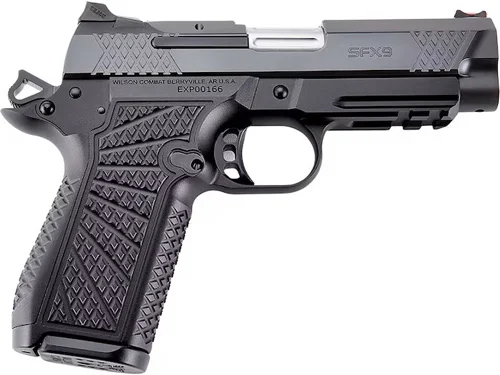 Wilson Combat SFX9 Compact 9mm pistol, 4-inch barrel, black DLC finish, two 15-round magazines
