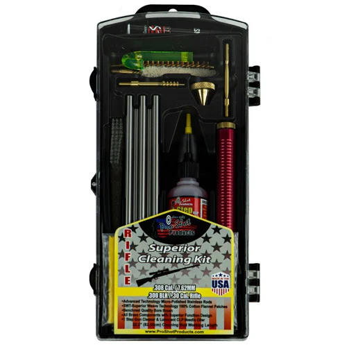 Pro-Shot Classic Box Kit .308 7.62mm rifle cleaning kit in yellow plastic case