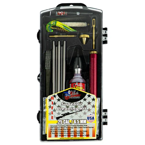 Pro-Shot R2565KIT .25 Cal / 6.5mm rifle cleaning kit in plastic case