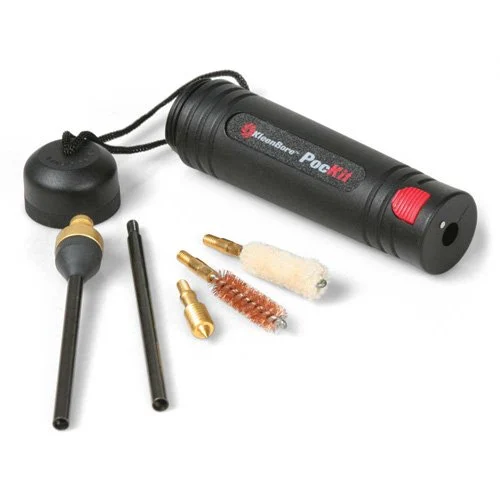 Kleen-Bore POC220 PocKit .22 caliber handgun cleaning set with storage handle, brush, mop, and jag