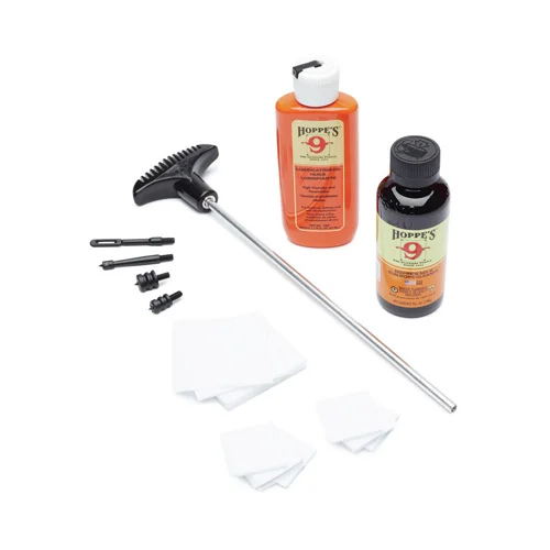Hoppe's PCO22B .22 caliber pistol cleaning kit clamshell with rod, solvent, oil, brush and patches
