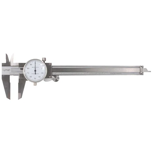 Lyman Stainless Steel Dial Caliper 0-6 in 0.001 in accuracy with storage case