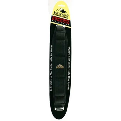 Butler Creek Comfort Stretch rifle sling, black, with sewn-in swivels