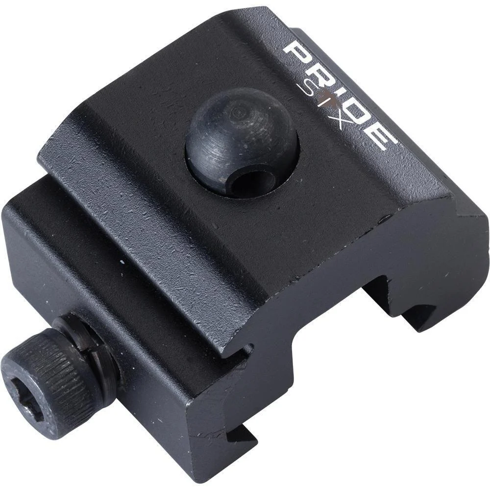 Allen Tac-Six rail mount swivel stud installed on a Picatinny rail, black finish