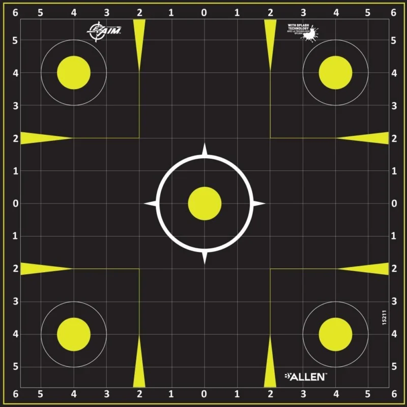 Allen EZ Aim Splash reactive sight grid targets 30-pack