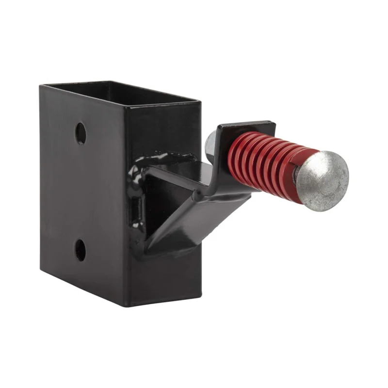 Allen EZ Aim gong hanger with recoil spring mounted on 2x4 lumber