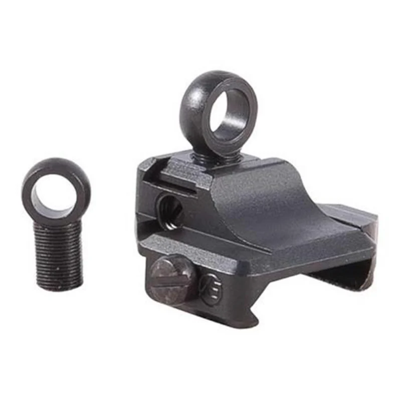 XS Sights Tall Weaver backup ghost ring sight in black mounted to a Weaver-style base