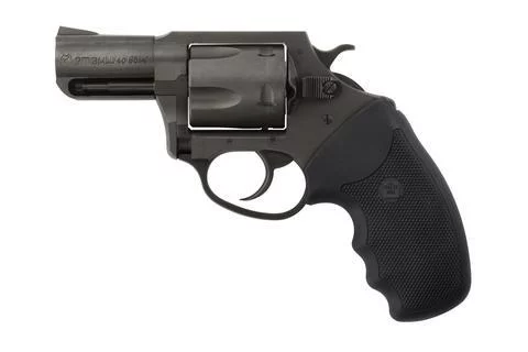 Charter Arms Pitbull 64020 .40 S&W 2.3in Black Nitride revolver with finger-grooved rubber grip