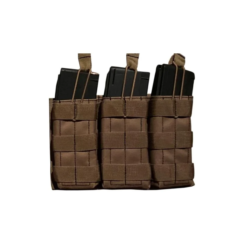 Advance Warrior Solutions open top triple magazine pouch tan holding 3 magazines