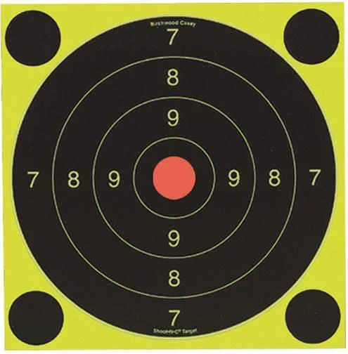 Birchwood Casey Shoot-N-C International Target conforming to ISSF dimensions; package text in English, French, German, Spanis