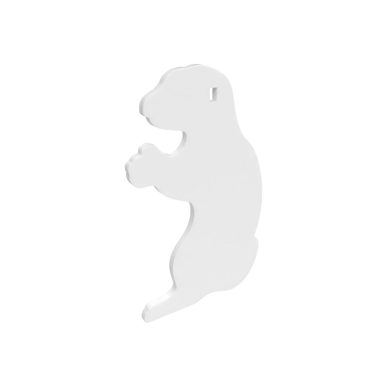 Birchwood Casey AR500 3/8-inch 12-inch gopher silhouette steel target with white powder coat