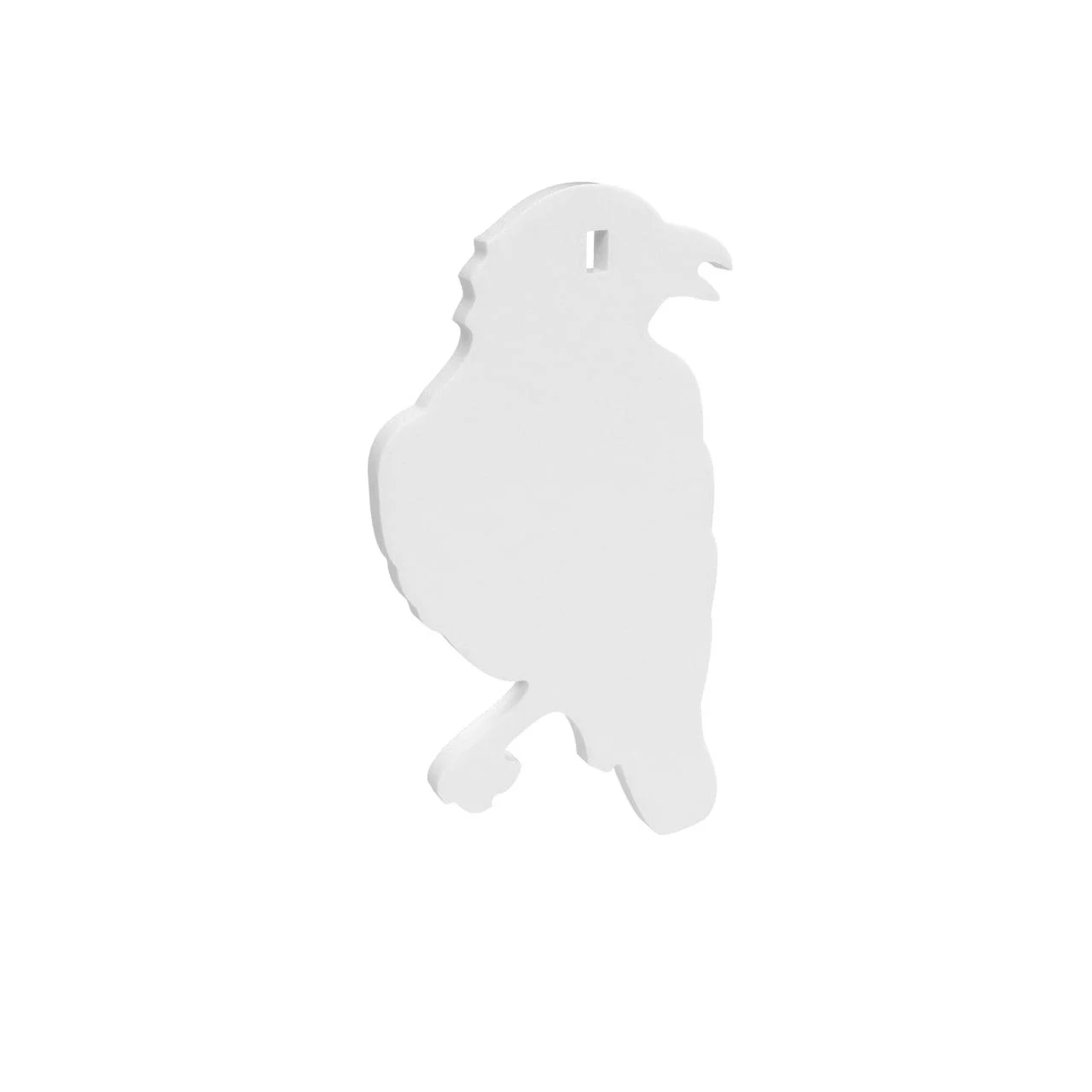 Birchwood Casey AR500 3/8-inch steel 12-inch crow silhouette target white powder coat