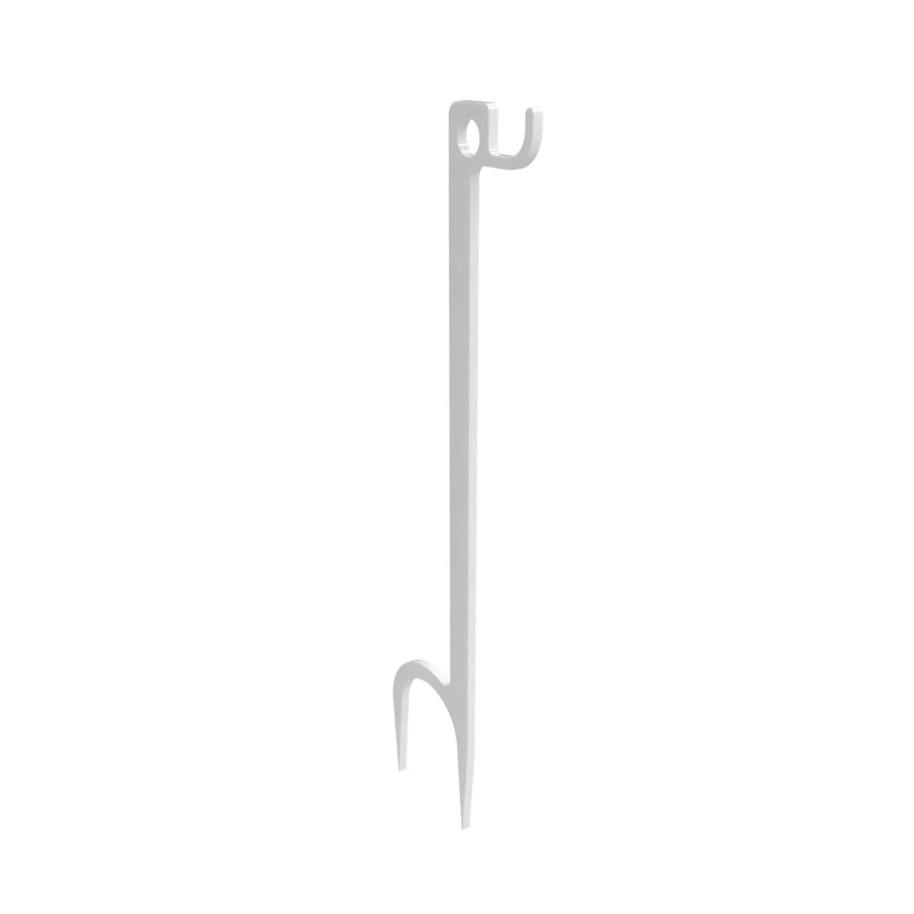 Birchwood Casey 30-inch steel target hanger ground stake with white powder coat finish