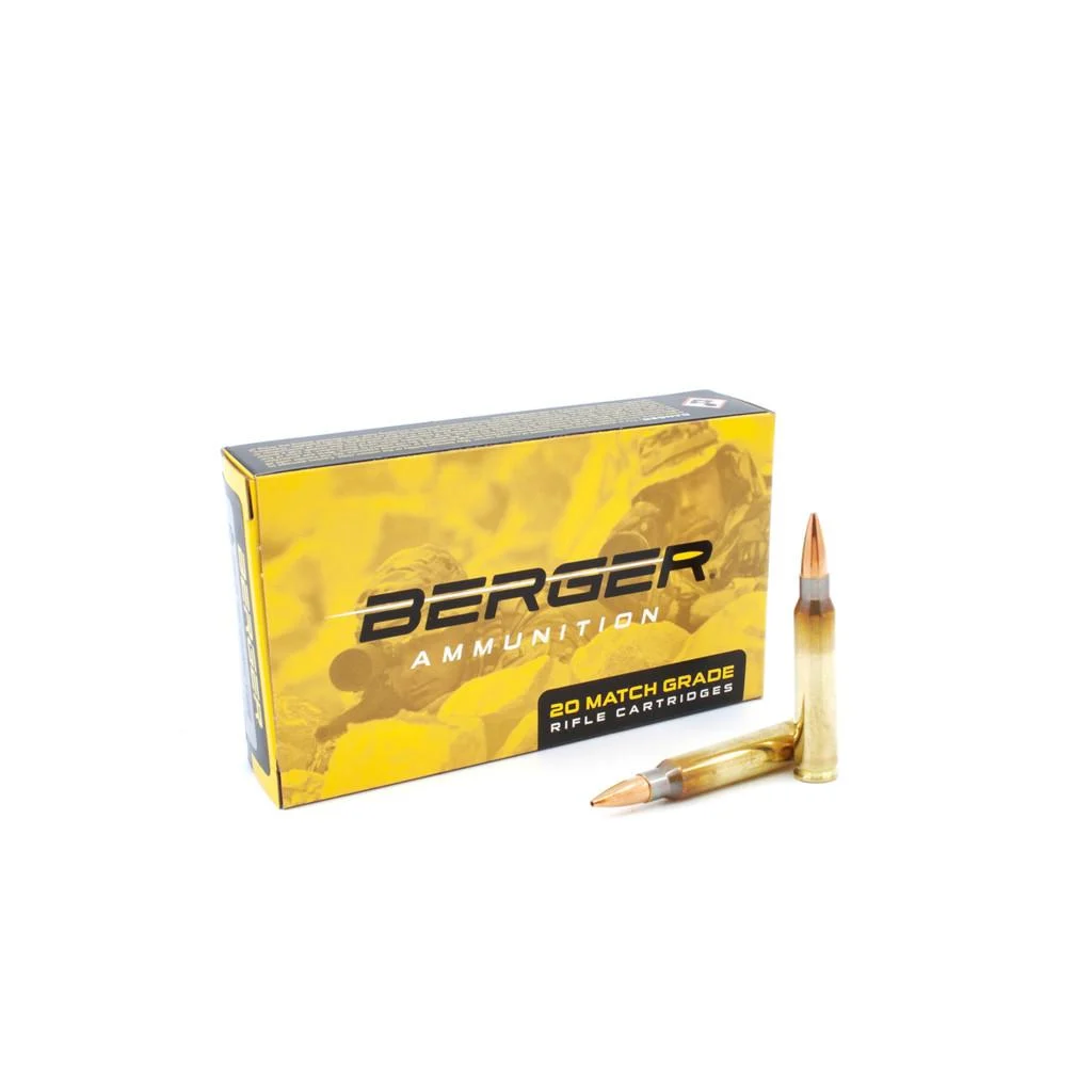 Berger Bullets Match Grade Tactical .223 Rem 77gr OTM ammunition 20-round box