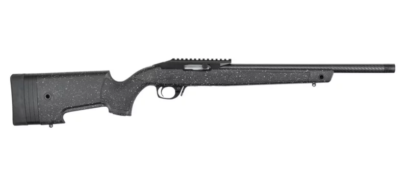 Bergara BXR Carbon .22 LR rifle 16.5 in carbon fiber barrel black gray speckled synthetic stock