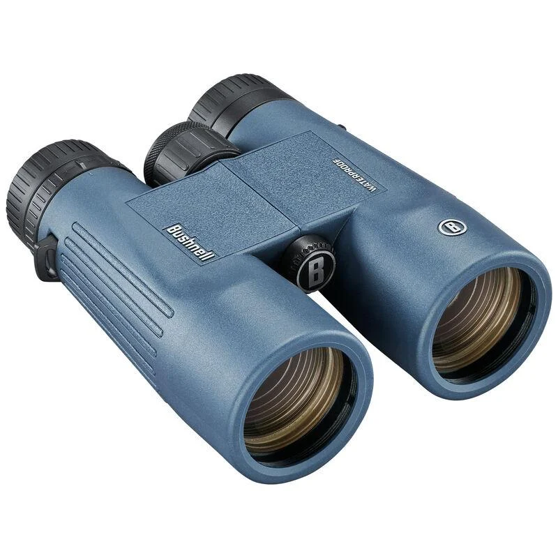 Bushnell H2O 10x42mm waterproof binoculars in dark blue with twist-up eyecups