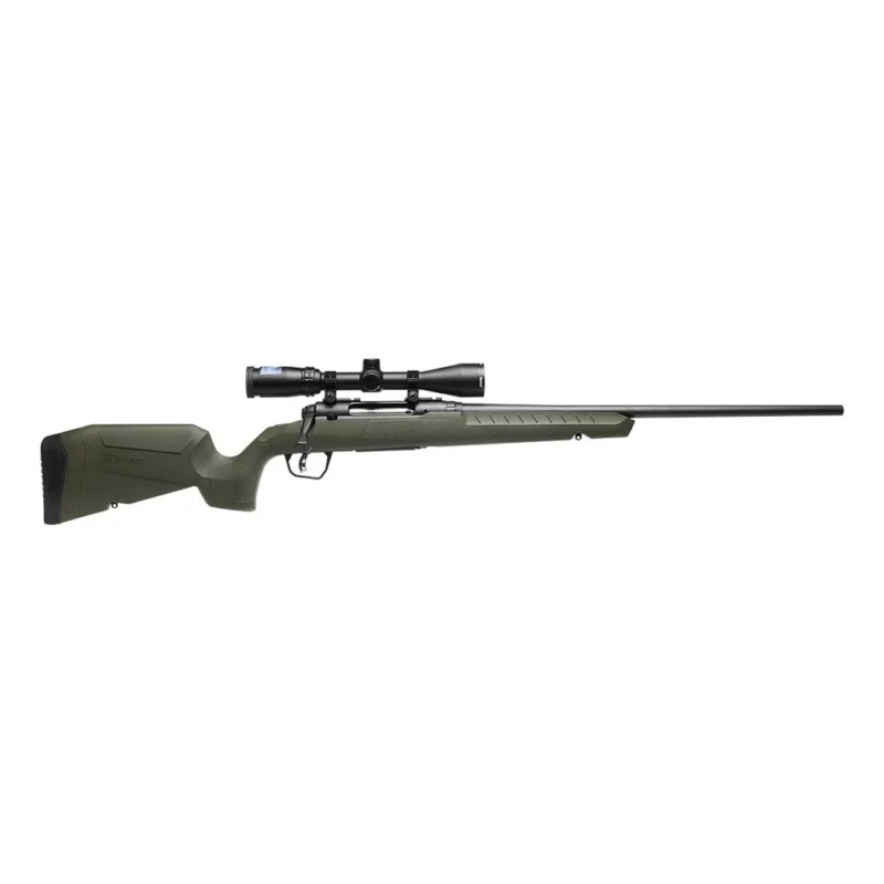 Savage Axis 2 XP Compact 7mm-08 Remington rifle with 3-9x40 scope in green synthetic stock