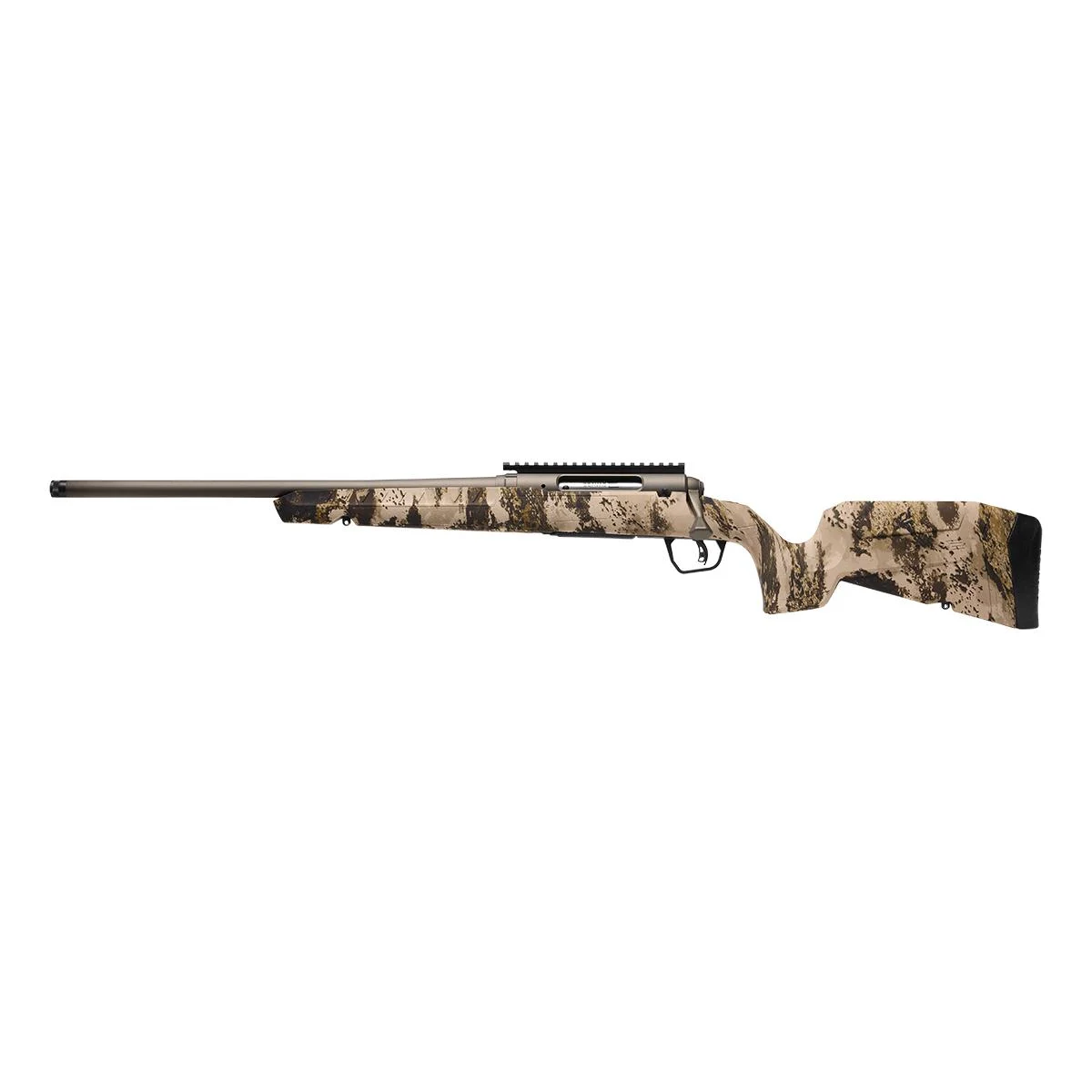Savage Axis 2 Pro Western left-hand 6mm ARC 20-inch threaded rifle in Savage Woodland camo
