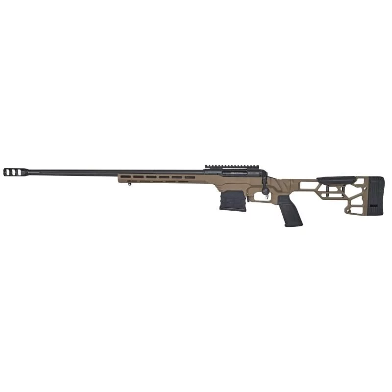 Savage 110 Precision left-hand 6.5 Creedmoor 24in MDT LSS XL chassis rifle side view