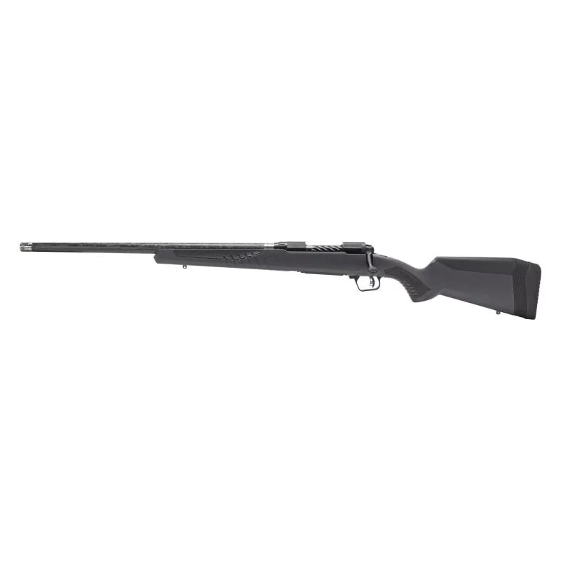 Savage 110 UltraLite left‑hand .308 Win rifle with 22in carbon‑wrapped barrel and grey synthetic AccuFit stock