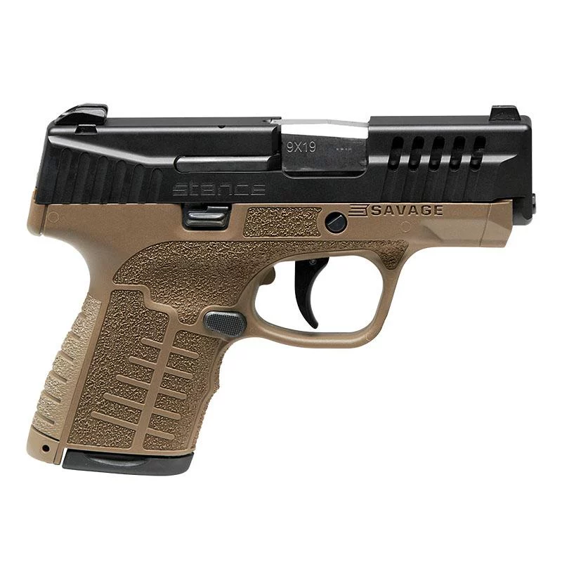Savage Stance 9mm FDE 3.2in pistol with TruGlo night sights and ported slide