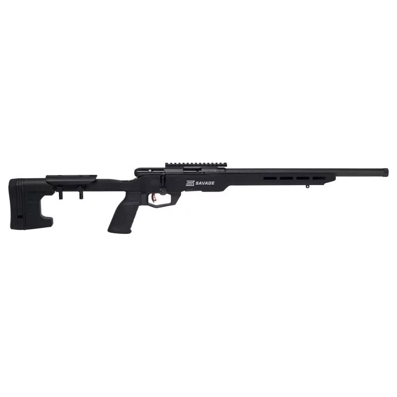 Savage B17 Precision 18-inch heavy threaded barrel MDT chassis black rifle