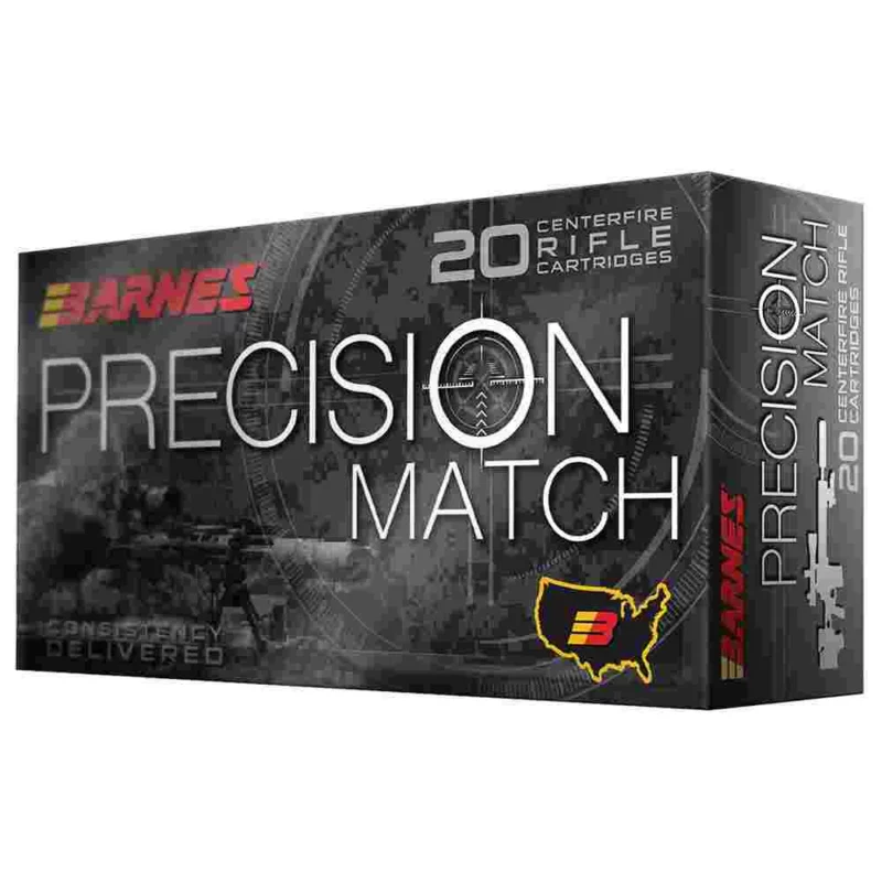 Barnes Precision Match 6.5 PRC 145gr Open Tip Match Boat Tail ammunition box