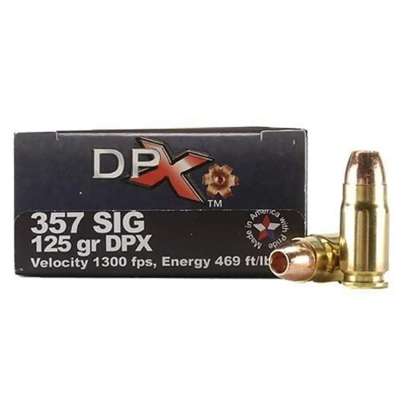 COR-BON .357 SIG 125 gr DPX 20-round box handgun ammunition