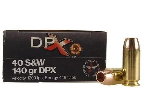 COR-BON DPX .40 S&W 140 gr handgun ammunition box, 20 rounds