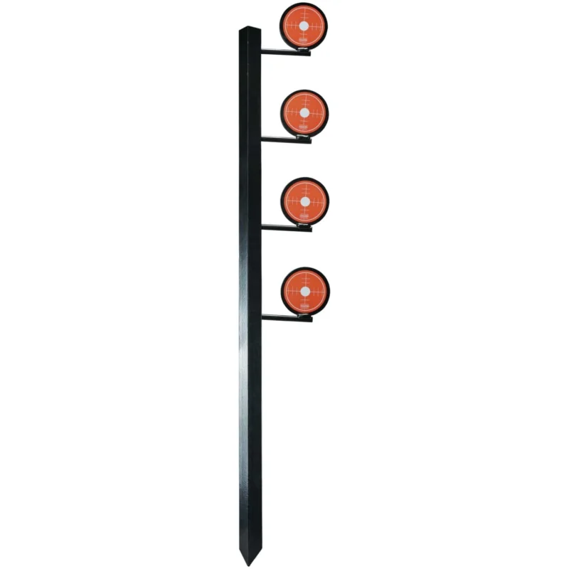 Champion Rimfire Dueling Tree Steel Target, 38-inch post, four 35-inch swiveling plates, .22 cal