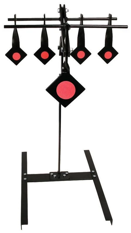 Champion auto-reset steel shooting station target designed for .22 Long Rifle, self-resetting mechanism