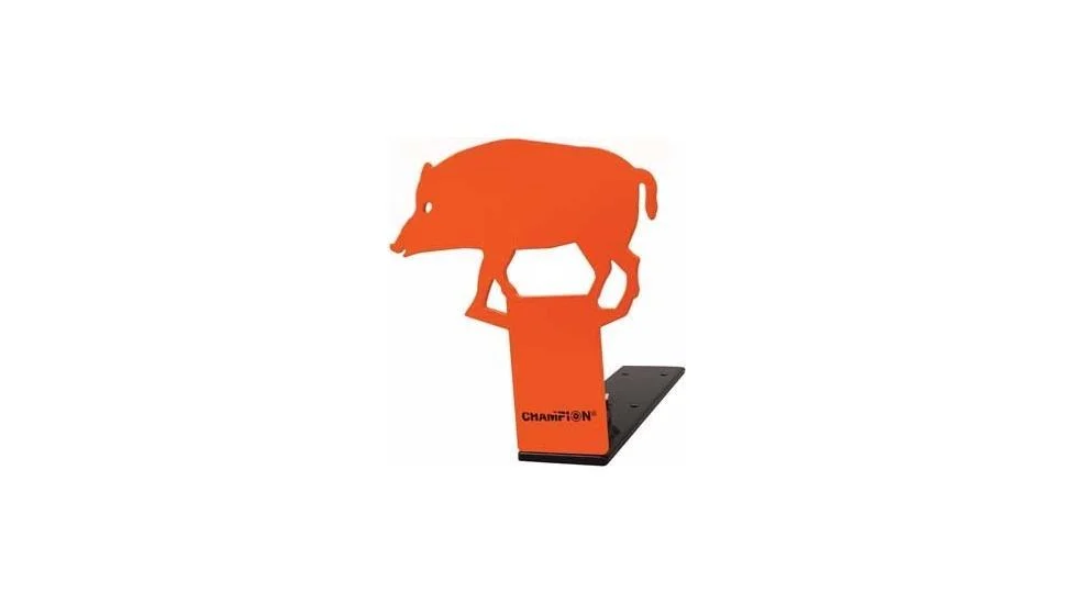 Champion Metal Pop-Up Hog steel target for .22 caliber rimfire with four 6-inch stakes