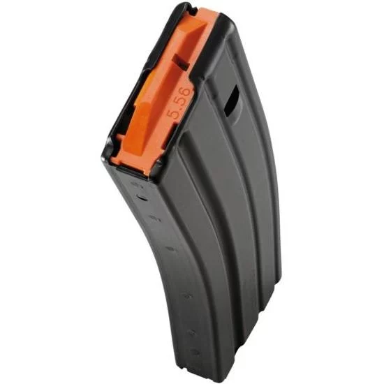 C Products Defense DuraMag AR-15 10rd magazine .223/5.56 stainless steel black with orange follower