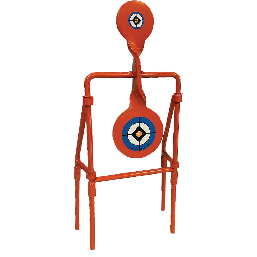 Do-All Outdoors Double Blast 2 stacked spinning targets NM500 steel bright orange powder coat