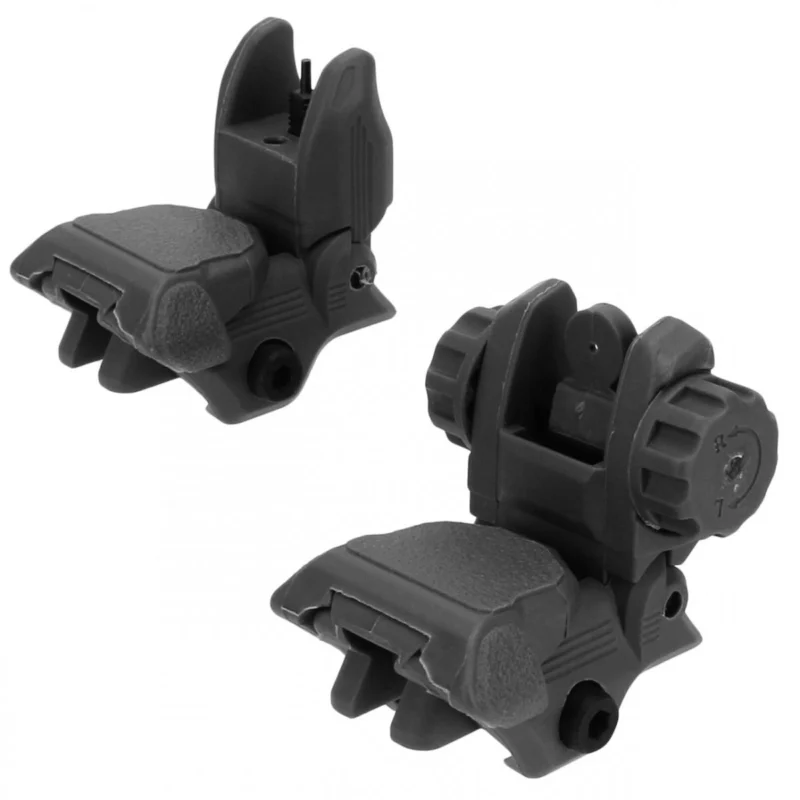 Tacfire AR-15 45 same-plane low-profile pop up sights in black polymer