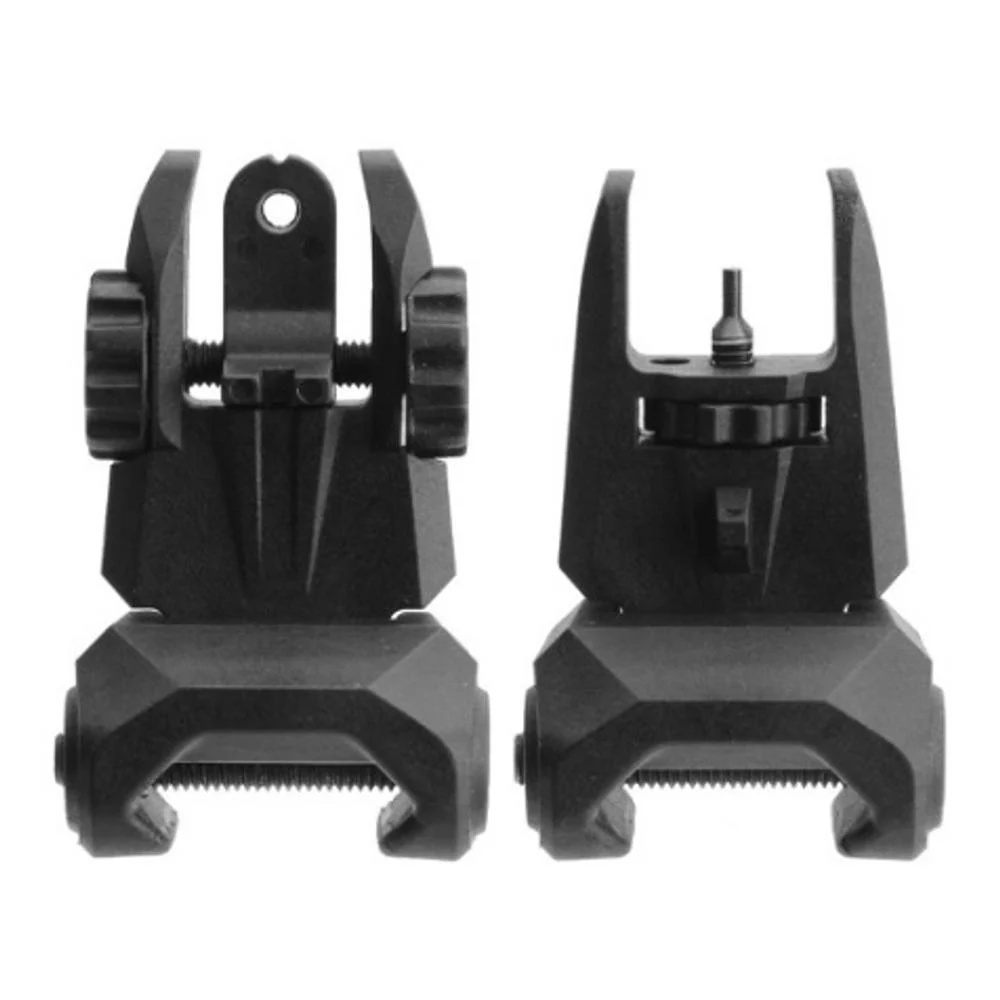 TacFire IS012 polymer front and rear flip-up sights (.223/5.56) for Picatinny rail