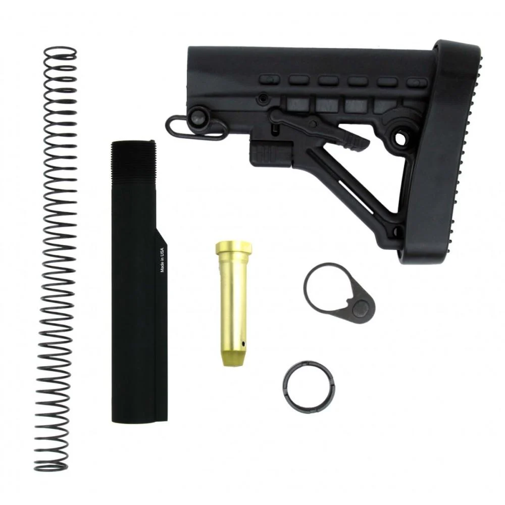 TacFire AR-15 Mil Spec Buffer Tube Kit with QD attachments and components
