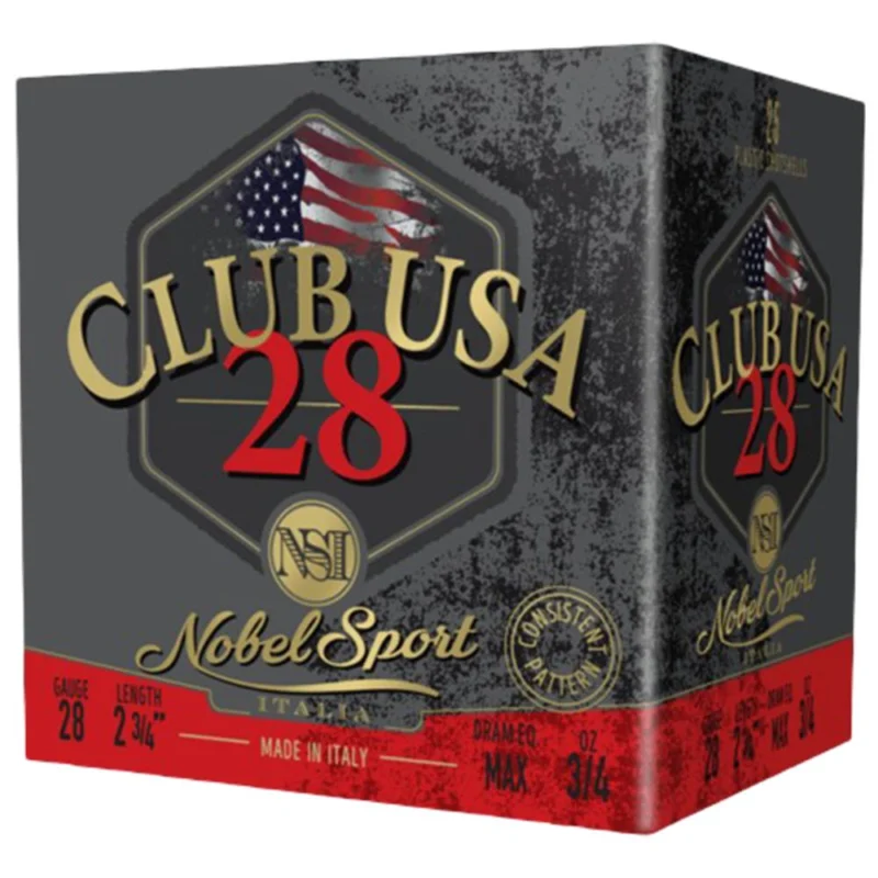 Eurosports Nobel Sport 28 ga T1 2-3/4 in #8 3/4 oz shotshell 25-count box