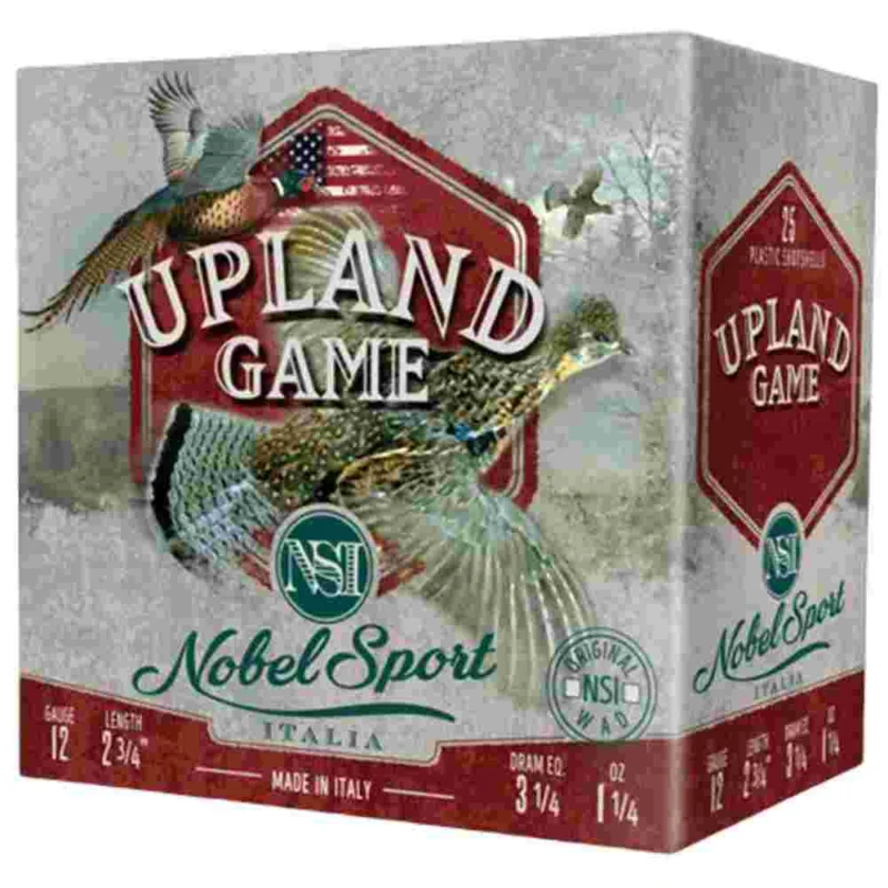 Nobel Sport Upland Game 12 ga 2-3/4" 1-1/4 oz #7.5 shotshell 25-count box
