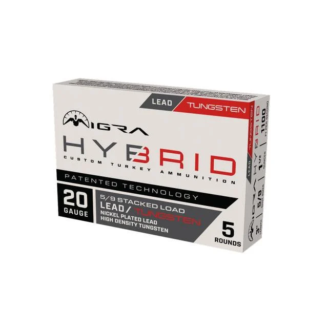 Migra Hybrid Turkey HD 20ga 3-inch 1-1/2oz shotshells, #5 & #9, 5 per box