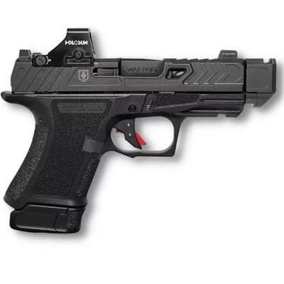 Shadow Systems CR920P War Poet 9mm pistol, black polymer frame, spiral-fluted compensated barrel