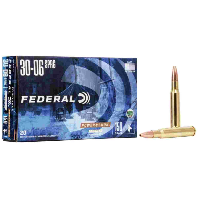 Federal Power-Shok .30-06 Springfield 150 gr Copper Hollow Point 20-count box