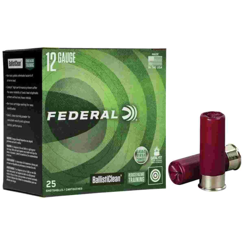 Federal BallistiClean 12ga 2-3/4in #00 buckshot 25-count box