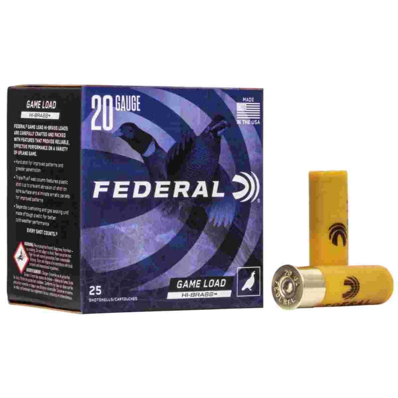 Federal Game-Shok Hi-Brass 20 gauge 2.75in 1 oz #5 shot 25rd box product image