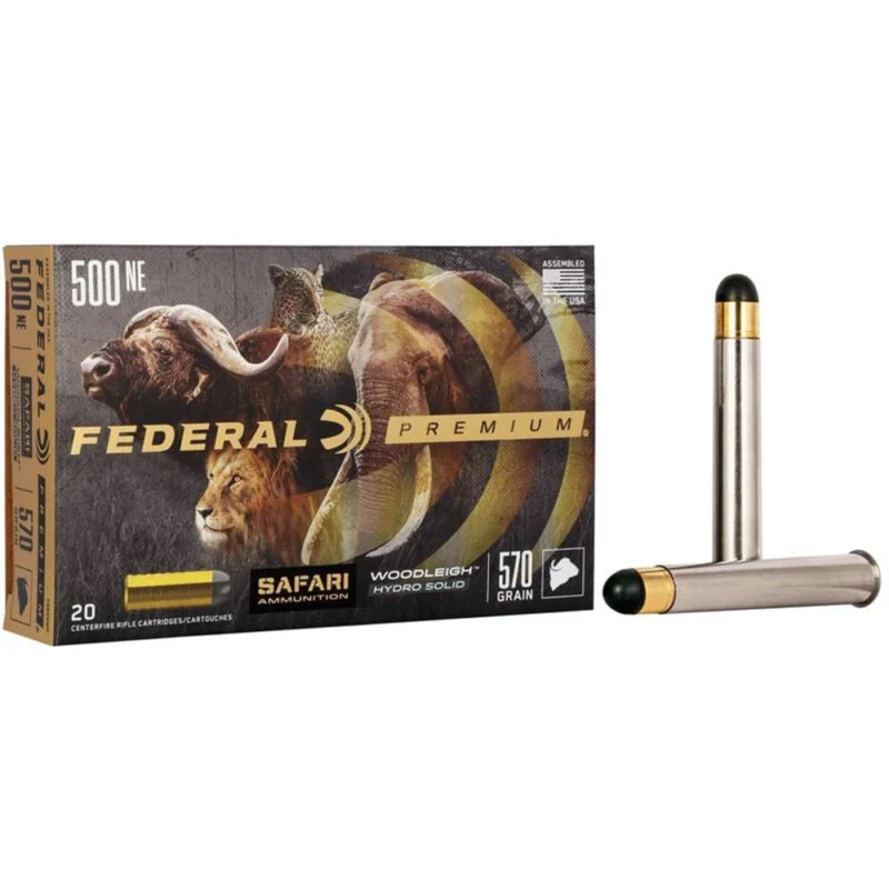 Federal Premium Cape-Shok .500 Nitro Express 570 gr Hydro Solid 20-round box