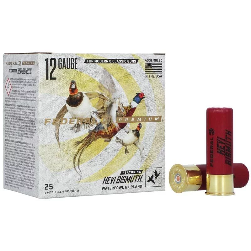 Federal HEVI-Bismuth 12ga 3" 1-3/8oz Size 4 shotshell 25 per box