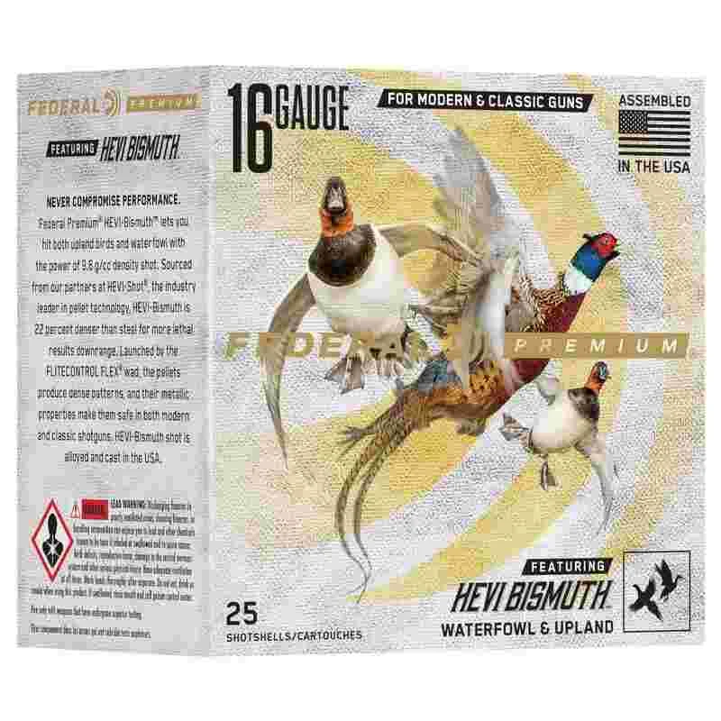 Federal Premium HEVI-Bismuth 16ga 2-3/4" 1-1/8oz #5 shotshell 25ct box